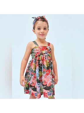 Size 7 Girls Mayoral Multicolor Floral Kids Dress